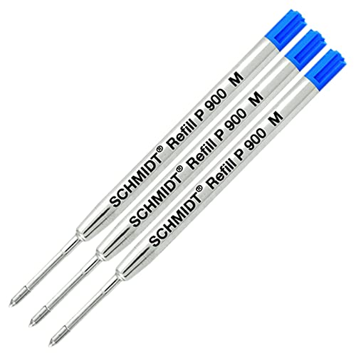 3 PACK – Ink Refill Blau Medium Schmidt P900 Kugelschreiber Parker Style Refill von Unbekannt