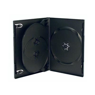 3fach DVD-Hülle - 10 Stück - schwarz von Unbekannt