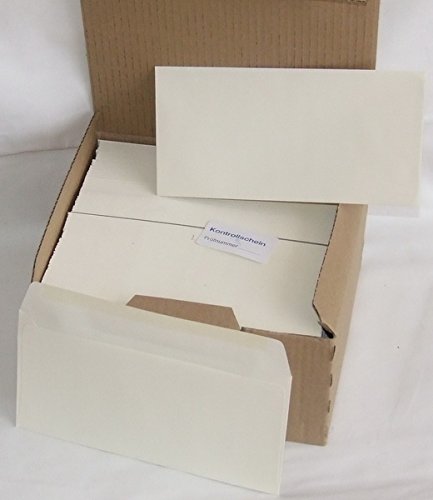 400 Stück Umschlag, Briefumschlag, Kuvert cremefarben C6 / C5 100g/m² von Unbekannt