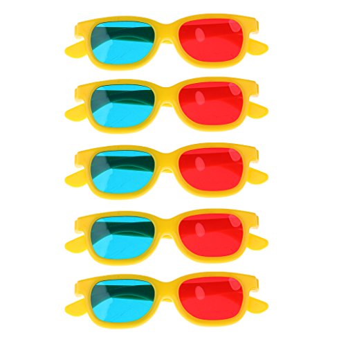 5 Paar Kinder 3D Brille Rot/Blau Anaglyph Brille Kunststoff Glasses Gelb 5 Paar Kinder 3D Brille Rot/Blau Anaglyph Brille Kunststoff Glasses Gelb von Unbekannt