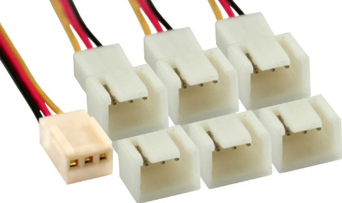 5 Stück Inline Lüfter Adapterkabel 3-Pin zu 6x 3-Pin von Unbekannt
