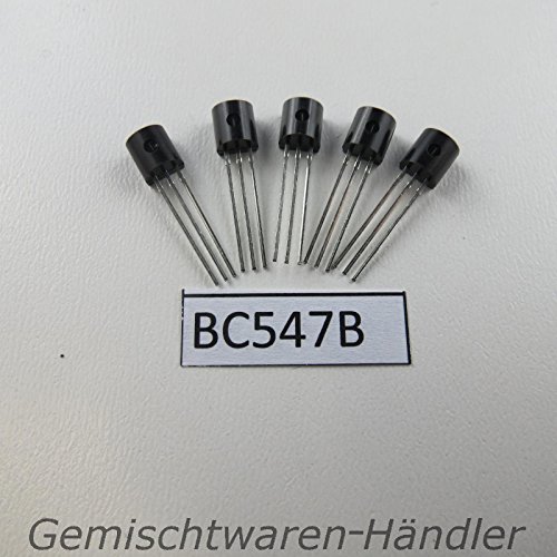 5x Transistor BC547B bipolar NPN 50V 100mA 500mW TO92 von Unbekannt