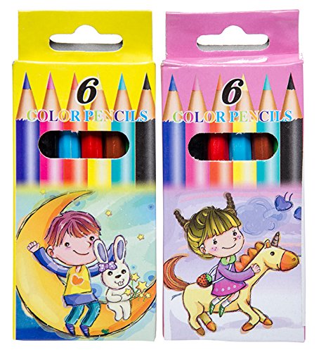 72 x Buntstifte Buntstift Stifte Malstifte 6 Farben Farbstifte einfach 9 cm von Unbekannt