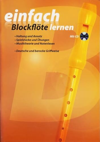 Blockflöten Einsteiger Set mit Sopran-Blockflöte, Tasche, Lehrbuch + CD und Flötenputzer von Unbekannt