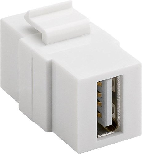 CAGO Keystone Modul, USB 2.0 Buchse A an USB 2.0 Buchse A, Gehäuse weiß von Unbekannt