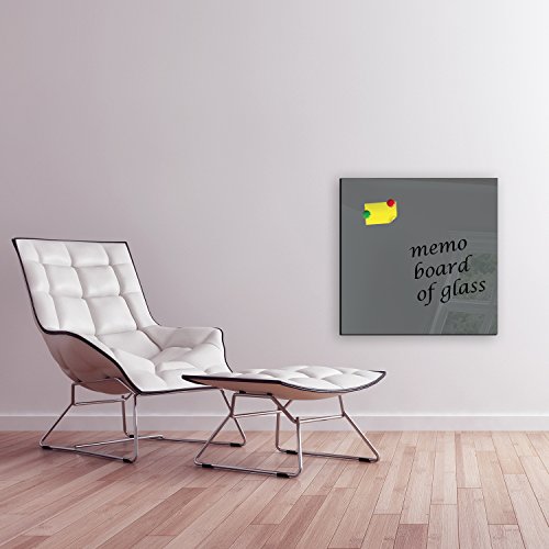 DEKOGLAS Glas Magnettafel 'einfarbig Grau FMK-52-073' Magnetwand Memoboard 60x60 cm, Wandtafel für Küche & Wohnzimmer, Pinnwand magnetisch von Unbekannt