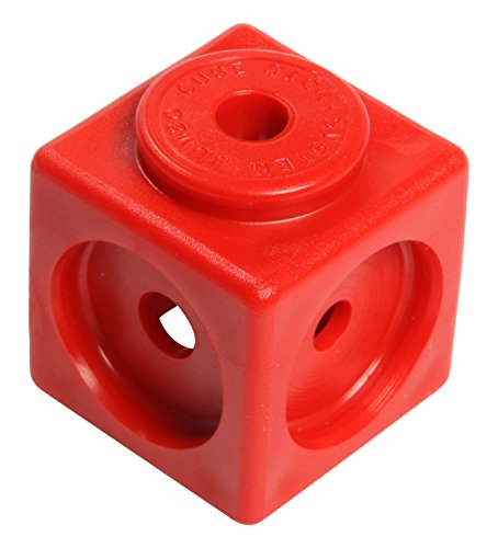 Dick-System 340010 10 Riesen Steckwürfel, Kantenlänge 3.4 cm, rot von Unbekannt