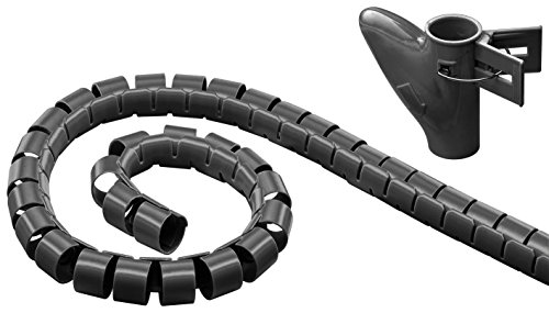 Flexibler Kabelkanal schwarz Kunststoff 2,5m Durchmesser 20mm (4 Stück) von Unbekannt