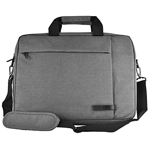 Messenger Leinwand Laptop Tasche passt für bis zu 39,6 cm für Apple MacBook Acer HP Google Chrome etc. (grau) von Unbekannt