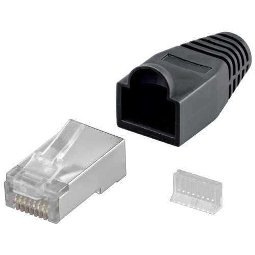 Modularstecker RJ45 geschirmt; CAT 5 RJ45/8P8C PLUG SCHWARZ von Unbekannt