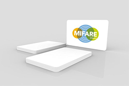 NXP Mifare Classic 1K EV1 Blanko-PVC-Karten, weiß, ISO14443A, 13,56 MHz, bedruckbar, glänzende Oberfläche, 100 Stück von Unbekannt
