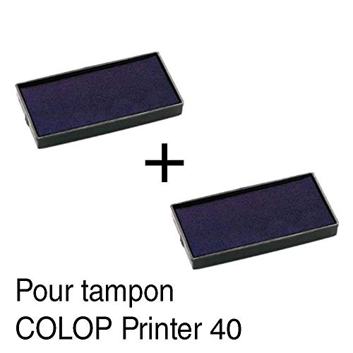 Nachfüll-Stempelkissen für Stempel Colop Printer 40, 59 x 23 mm, Schwarz, 2 Stück von Unbekannt