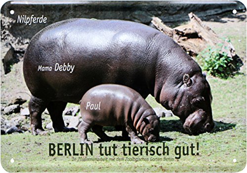 Nilpferd Zoologischer Garten Berlin Blechschild Postkarte Blechkarte PKM 174 Nilpferd Zoologischer Garten Berlin Blechschild Postkarte Blechkarte PKM 174 von Unbekannt