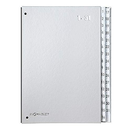 PAGNA Pultordner 24329-14 DIN A4 1-31 32Fächer Polyprpylen silber von Unbekannt