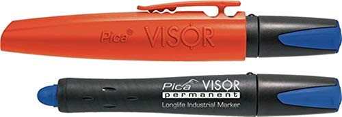 Pica 990/41 Permanentmarker/Industrial Marker | extrem unempfindlich und vielseitig, wasserfest, trocknet nie aus | Farbe: blau, Minendurchmesser: 10 mm, Länge: 85 mm von Unbekannt