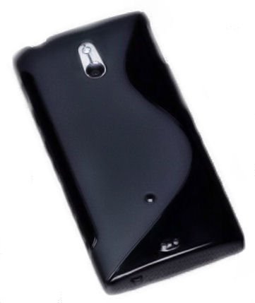 Rubber Silikon TPU Cover kompatibel mit Sony Xperia P - Case Handy Hülle Schutzhülle – Schwarz von Unbekannt