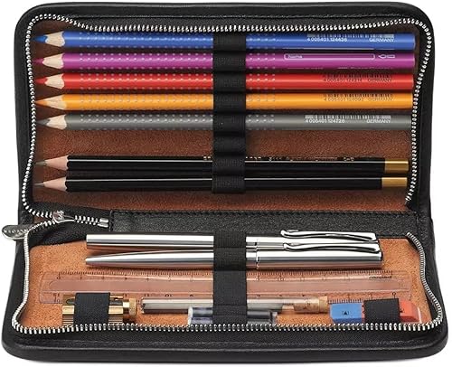 SONNENLEDER - hochwertiges Schreibetui "NOVALIS" Farbe: Schwarz *Echtes Leder* von Unbekannt