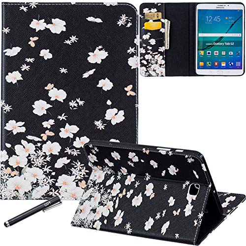 Samsung Galaxy Tab S2 9,7 Fall – newshine PU Leder Ständer Folio Schutzhülle mit Kartenfächer, Note Halterung für Samsung Galaxy Tab S2 Tablet (24,6 cm, sm-t810 T815 T813) 4 Jasmine von Unbekannt