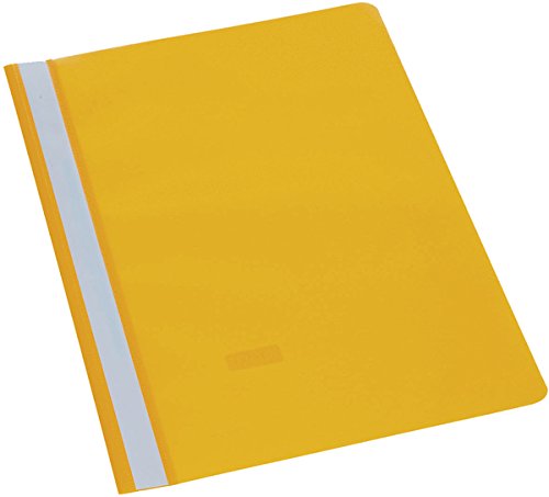 Schnellhefter DIN A4 Kunststoff Sichthefter Schul-Hefter gelb Kunststoff plastik Schule Büro (100er Packung, gelb) von Unbekannt