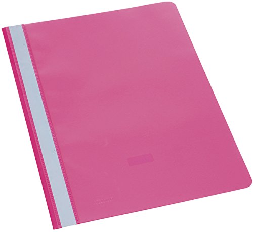 Schnellhefter DIN A4 Kunststoff Sichthefter Schul-Hefter pink Kunststoff plastik Schule Büro (100er Packung, pink) von Unbekannt