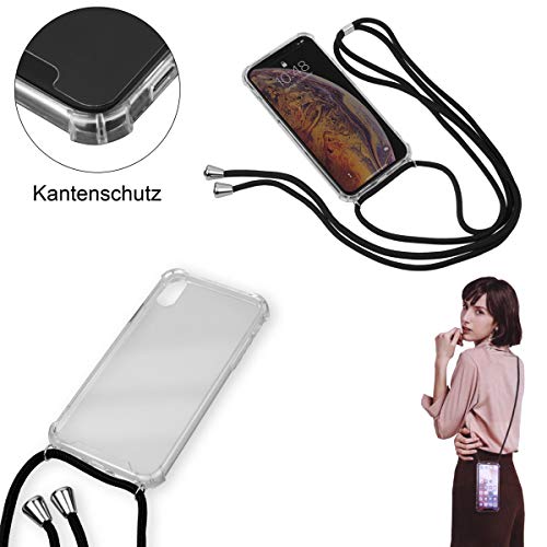 TPU Handy Umhängetasche Handy Kette Hülle Case Cover mit Kordel kompatibel mit Huawei Y5 2019 von Unbekannt