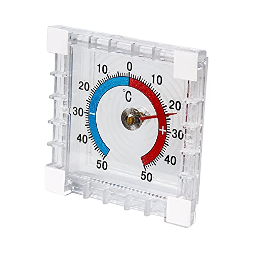TRI Außen-Thermometer, Analog Fenster Klebe, Fensterthermometer, Wetterstation, Kunststoff Temperaturanzeige, 7,5 x 7,5cm TRI Außen-Thermometer, Analog Fenster Klebe, Fensterthermometer, Wetterstation, Kunststoff Temperaturanzeige, 7,5 x 7,5cm von Unbekannt