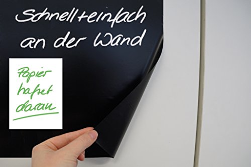 Tafel-Folie statisch, 20 m auf Rolle, schwarz glänzend, abwischbar von Unbekannt