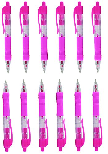 Uchida RB10m-f9 Marvy mini Retractable Ball Point Pen, 1.0 mm, box of 12 Stück, fluo rosa ink von Unbekannt