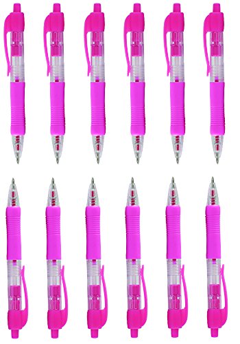 Uchida RB10m-f9 Marvy mini Retractable Ball Point Pen, 1.0 mm, box of 12 Stück, fluo rosa ink von Uchida