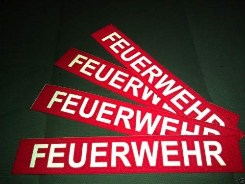 Unbekannt 1 St. FEUERWEHR Reflektierend Aufkleber Rot Vinyl Schild nützlich 10 x 2 cm Markierung von Unbekannt