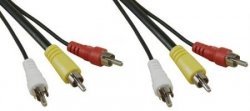 Unbekannt InLine® Cinch Kabel, Audio&Video, 3xStecker/3xStecker, schwarz, 2m von Unbekannt