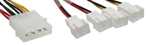 Unbekannt InLine Lüfter Adapterkabel 2 x 12V und 2 x 5V für 4 Lüfter von Unbekannt
