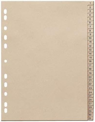 Unbekannt Keine Marke 846131-1110-81 Papier-Register 1-31 10x Vf A4 Unbekannt Keine Marke 846131-1110-81 Papier-Register 1-31 10x Vf A4 von Unbekannt