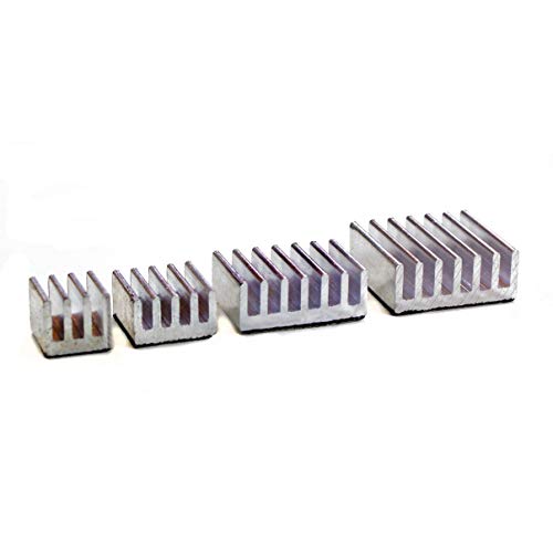 Unbekannt Kühlkörper Set für Raspberry Pi 4 oder 3 Silber aus Aluminium von Unbekannt
