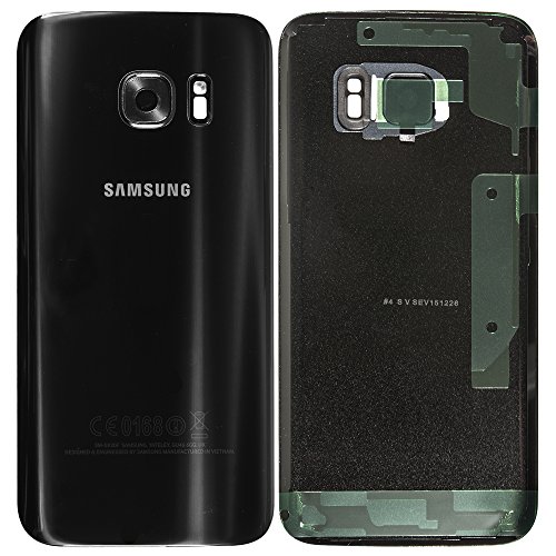 Unbekannt Original Samsung Akkudeckel Black/schwarz für Samsung G930F Galaxy S7 - (Akkufachdeckel, Batterieabdeckung, Rückseite, Back-Cover) - GH82-11384A von Unbekannt