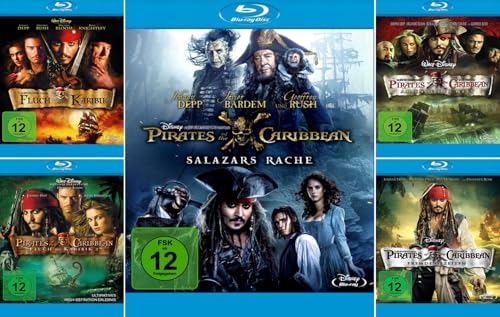 Fluch der Karibik 1 - 5 (Pirates of the Caribbean) [Blu-ray] Keine Box von Unbekant