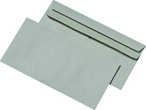 Elepa Rössler Briefumschläge Recycling DIN lang (220x110 mm), ohne Fenster, selbsklebend, 75g/qm, 1.000 Stück Klebeart selbsklebend Grammatur 75g/qm Inhalt 1.000 Stück von Unbranded
