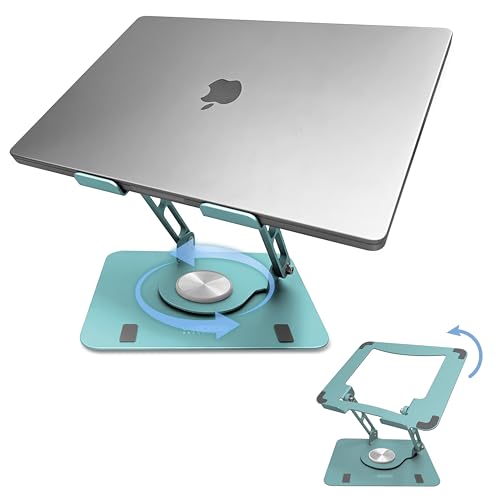 Schwenkbarer Laptop-Ständer für den Schreibtisch – verstellbarer Laptop-Ständer für den Schreibtisch, 360 Grad drehbar, anheben, neigen, drehen, kühlen Laptops mit dieser ergonomischen Laptop-Erhöhung von Uncaged Ergonomics