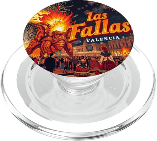 Feuerfest in Las Fallas in Valencia PopSockets PopGrip für MagSafe Feuerfest in Las Fallas in Valencia PopSockets PopGrip für MagSafe von Unconventional Celebrations