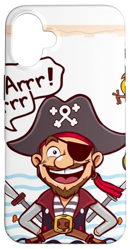 Freundlicher Piratenkapitän mit Papagei - Talk like a Pirate Day Hülle für iPhone 16 Plus Freundlicher Piratenkapitän mit Papagei - Talk like a Pirate Day Hülle für iPhone 16 Plus von Unconventional Celebrations