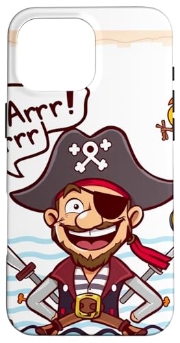 Freundlicher Piratenkapitän mit Papagei - Talk like a Pirate Day Hülle für iPhone 16 Pro Max Freundlicher Piratenkapitän mit Papagei - Talk like a Pirate Day Hülle für iPhone 16 Pro Max von Unconventional Celebrations