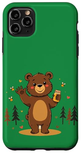 Fröhlicher Cartoon-Bär - Nationaler Bärentag Hülle für iPhone 11 Pro Max Fröhlicher Cartoon-Bär - Nationaler Bärentag Hülle für iPhone 11 Pro Max von Unconventional Celebrations