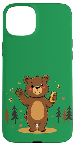 Fröhlicher Cartoon-Bär - Nationaler Bärentag Hülle für iPhone 15 Plus von Unconventional Celebrations