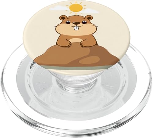 Niedliche Murmeltier-Illustration - Frühling oder mehr Winter? PopSockets PopGrip für MagSafe von Unconventional Celebrations
