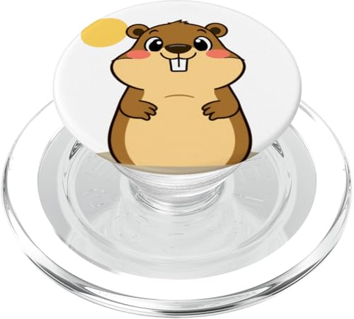 Niedliche Murmeltier-Illustration - Frühling oder mehr Winter? PopSockets PopGrip für MagSafe von Unconventional Celebrations