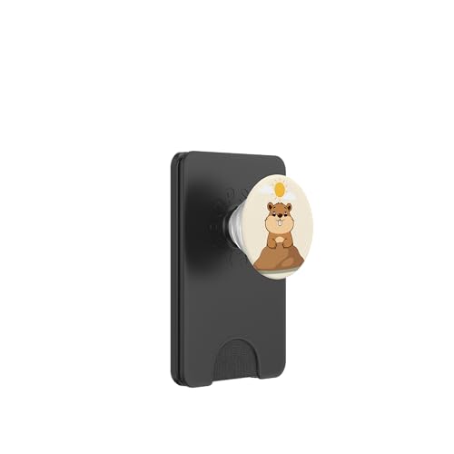 Niedliche Murmeltier-Illustration - Frühling oder mehr Winter? PopSockets PopWallet für MagSafe von Unconventional Celebrations