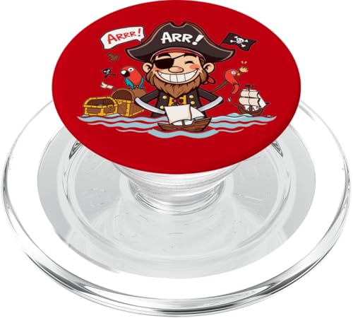 Piratenkapitän Cartoon PopSockets PopGrip für MagSafe Piratenkapitän Cartoon PopSockets PopGrip für MagSafe von Unconventional Celebrations