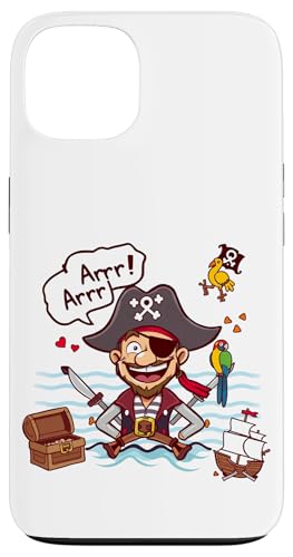 Rede wie ein Piratentag - Lustiger Cartoon-Pirat Hülle für iPhone 13 von Unconventional Celebrations
