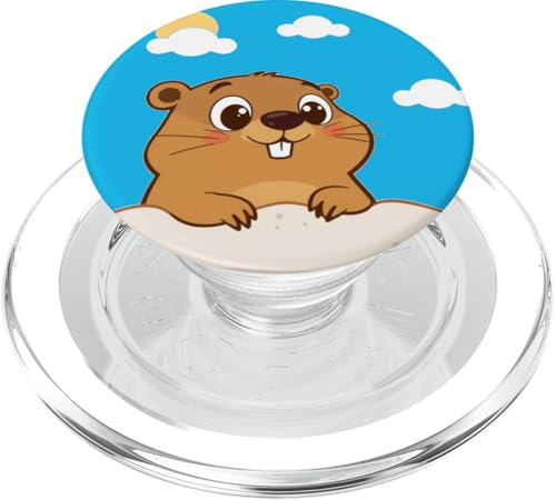 Süßes Murmeltier an einem sonnigen Tag PopSockets PopGrip für MagSafe von Unconventional Celebrations