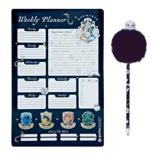 Undercover Wochenplaner Harry Potter mit Kugelschreiber, Geschenk Set Notizblock Planer A4 mit Puschelstift, Schulset Geschenk Kinder, 52 Blatt Undercover Wochenplaner Harry Potter mit Kugelschreiber, Geschenk Set Notizblock Planer A4 mit Puschelstift, Schulset Geschenk Kinder, 52 Blatt von Undercover